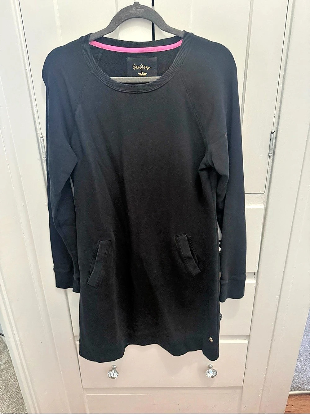 Lilly Pulitzer Black Long Sleeve Mini Dress